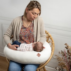 Coussin allaitement housse gaze coton