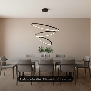 Suspension waves led - blanc - dimmable