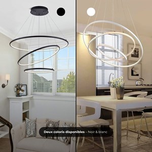 Suspension waves led - blanc - dimmable