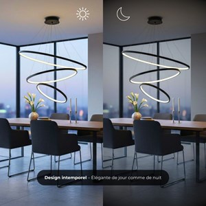 Suspension waves led - blanc - dimmable