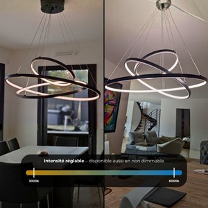 Suspension waves led - blanc - dimmable