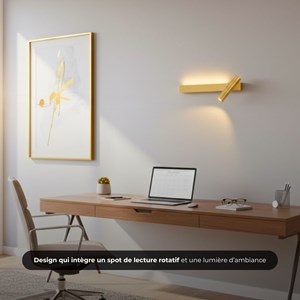 Applique murale bely led - noir - l