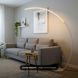 Lampadaire arc - blanc 2,2