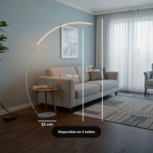 Lampadaire arc - blanc 2,2