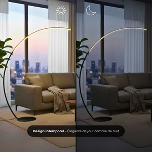 Lampadaire arc - noir 2,2