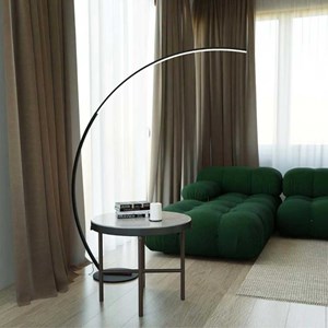 Lampadaire arc - noir 2m