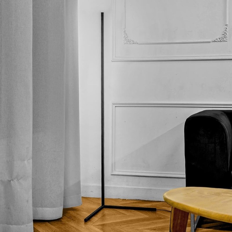 Lampadaire warm light - noir dimmable