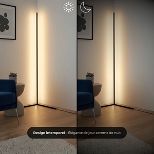 Lampadaire corner led - blanc - dimmable