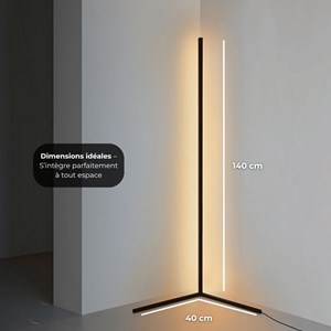 Lampadaire corner led - blanc - dimmable