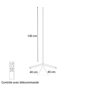 Lampadaire warm light - blanc dimmable