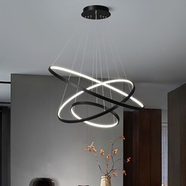 Lustre d'intérieur waves - noir dimmable