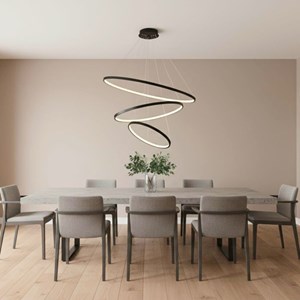 Suspension  led - inoleds - waves noir - dimmable
