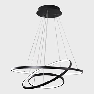 Lustre d'intérieur waves - noir dimmable