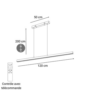Suspension jade - blanc dimmable