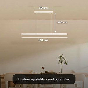 Suspension jade led - blanc - dimmable