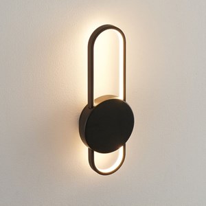 Applique murale loki led - noir