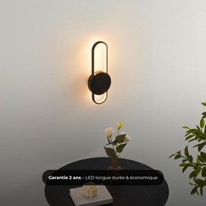 Applique murale loki led - noir