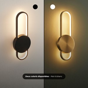 Applique murale loki led - noir