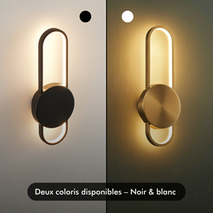 Applique murale loki led - noir