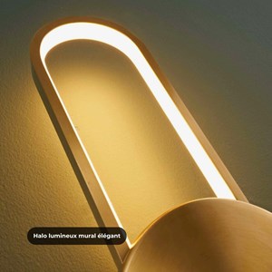 Applique murale loki led - noir