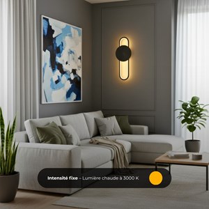 Applique murale loki led - noir