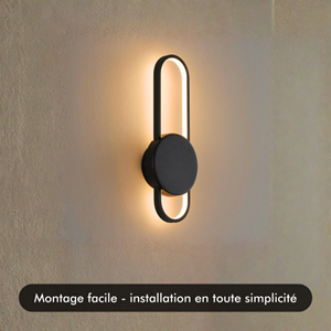 Applique murale loki led - noir