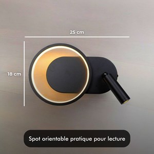 Applique murale idi led - or