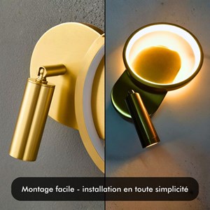 Applique murale idi led - or