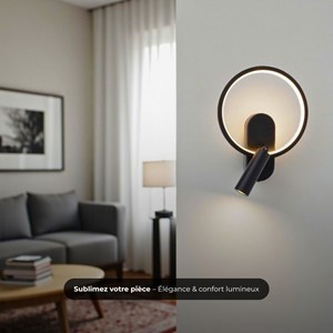 Applique murale falla led - noir