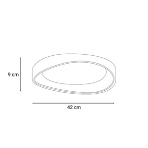 Plafonnier far - noir