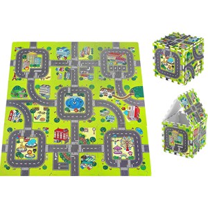 Tapis puzzle éveil bébé parcours voiture