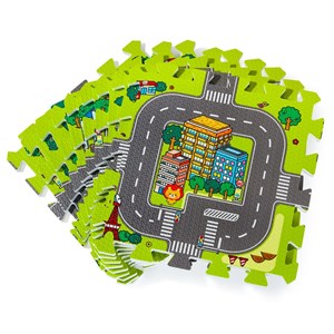 Tapis puzzle éveil bébé parcours voiture