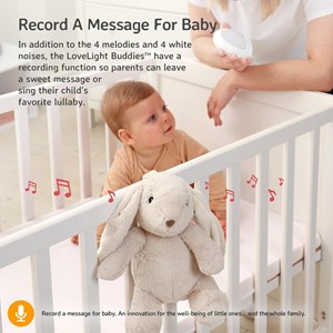 Peluche veilleuse musicale billy le lapi