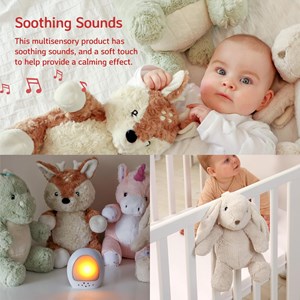 Peluche veilleuse musicale billy le lapi