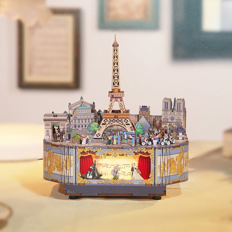 Maquette boîte à musique romantic paris