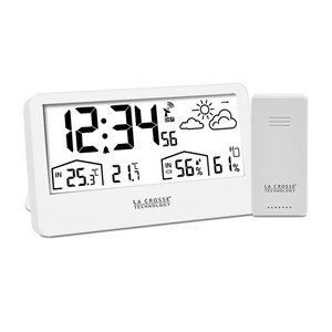 Station météo radio pilotée blanche