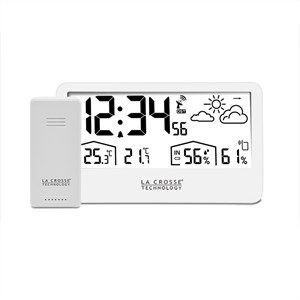 Station météo radio pilotée blanche