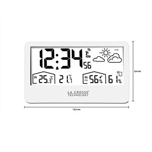 Station météo radio pilotée blanche