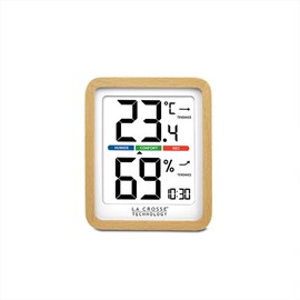 Station thermo hygro finition bois