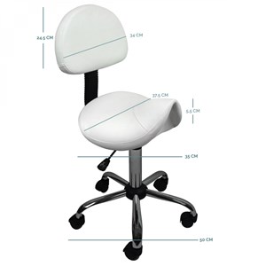 Tabouret ergonomique avec dossier