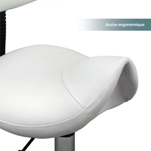Tabouret ergonomique avec dossier