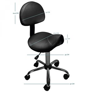 Tabouret ergonomique avec dossier