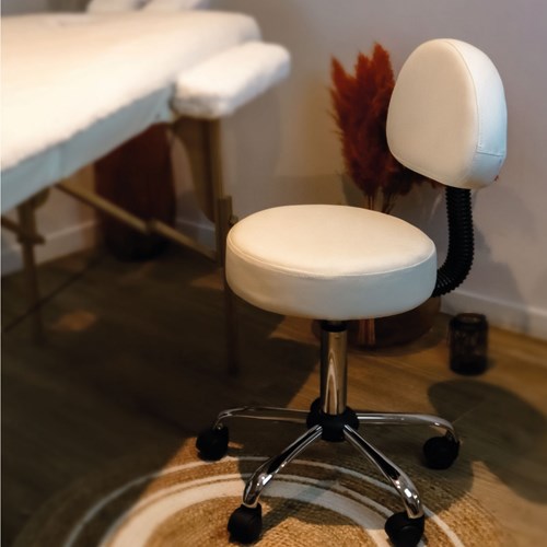 Vivezen - Tabouret rond à roulettes