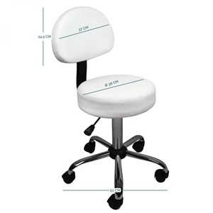 Tabouret rond à roulettes