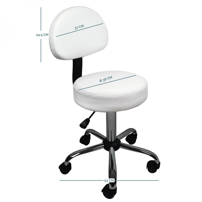 Tabouret rond à roulettes (Vivezen) - Image 2