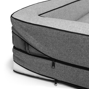 Sohva, matelas orthopédique, gris m