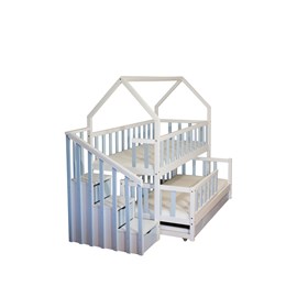 Lit gigogne cabane 80x180cm et 80x160cm