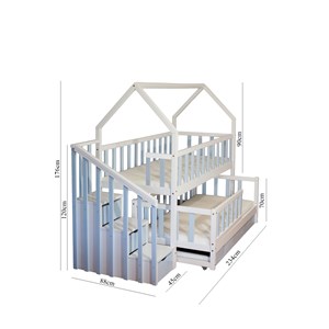 Lit gigogne cabane 80x180cm et 80x160cm