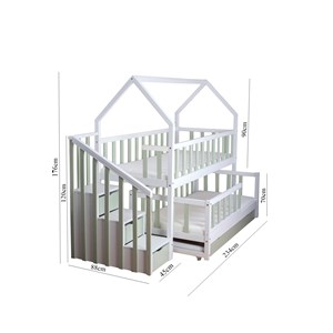 Lit gigogne cabane 80x180cm et 80x160cm