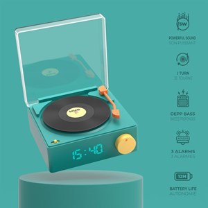 Mob - enceinte bluetooth vs-80 rétro avec réveil